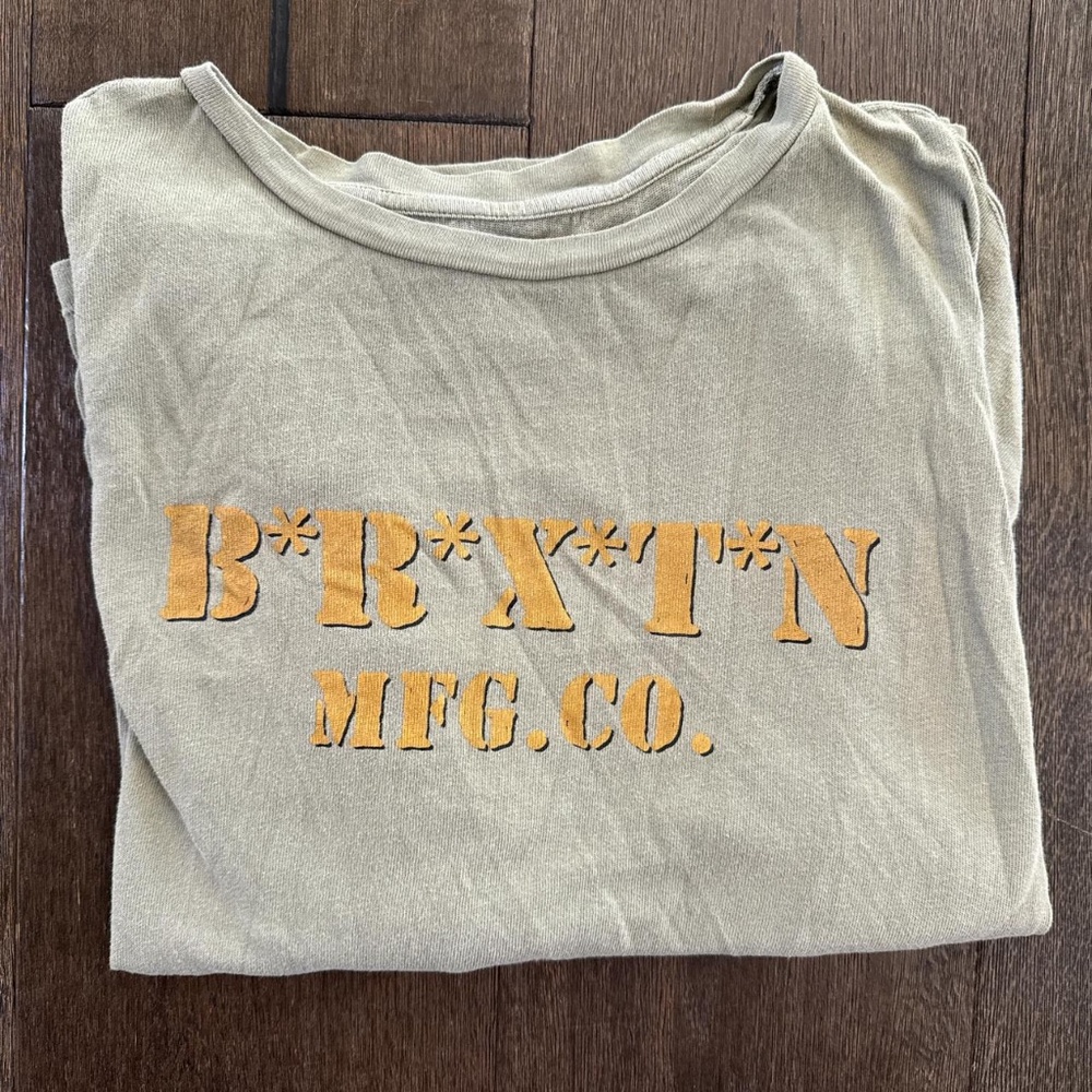 Brixton Oversized Green Army Tee